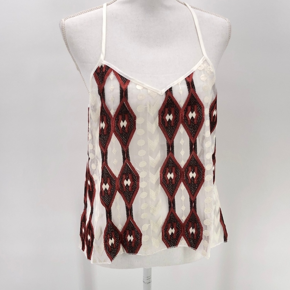 Revolve The Line & Dot Embroidered Silk Cami M